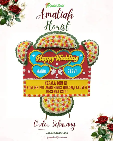 Papan Bunga Pernikahan Lowu Lowu